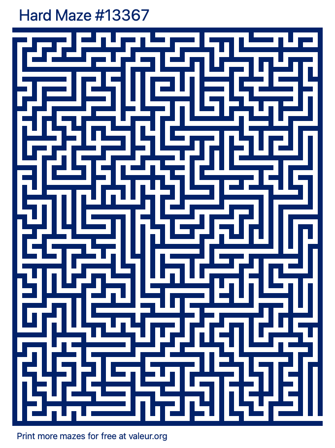 Free Printable Hard Maze number 13367