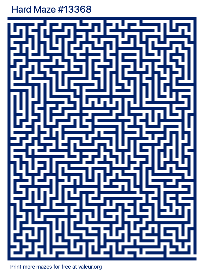 Free Printable Hard Maze number 13368