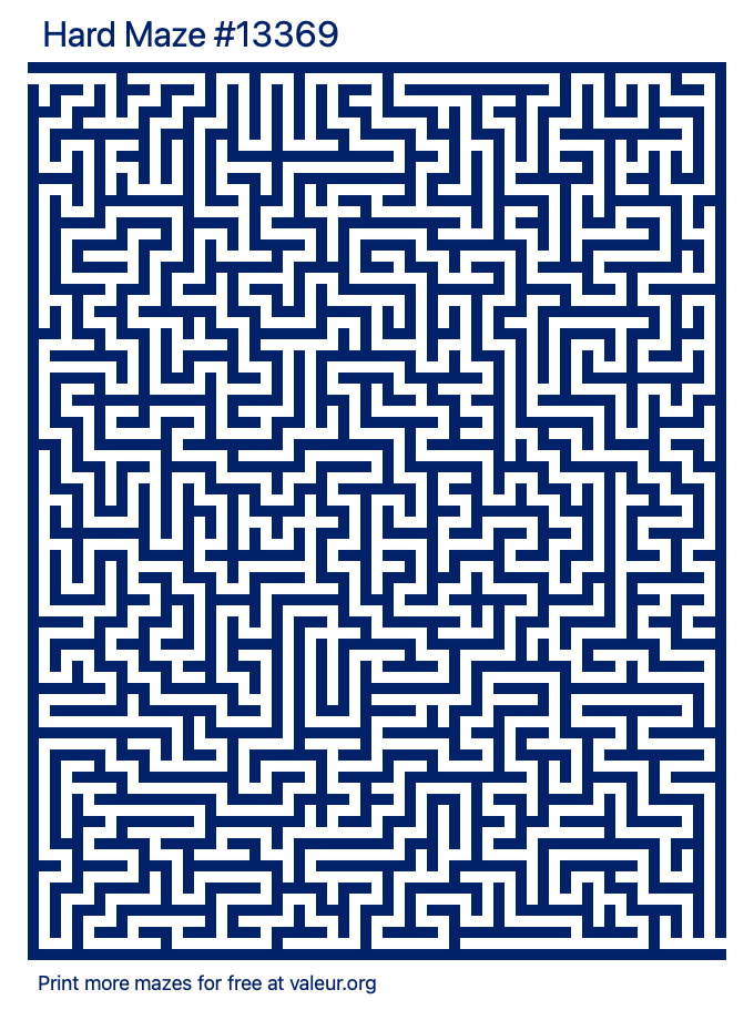Free Printable Hard Maze number 13369