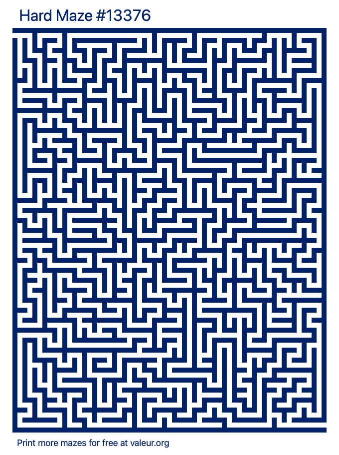 Free Printable Hard Maze number 13376