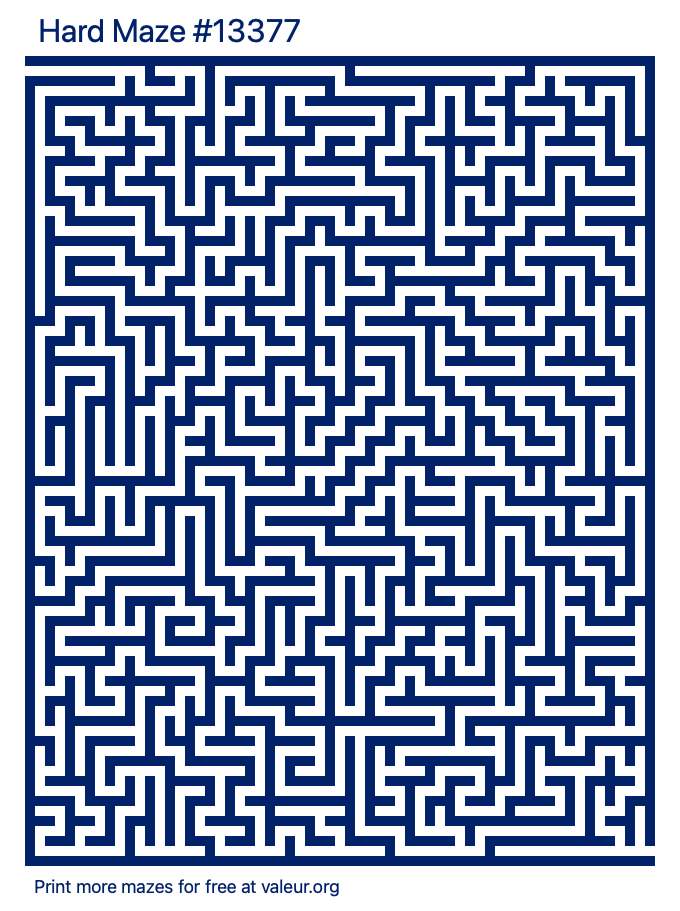 Free Printable Hard Maze number 13377