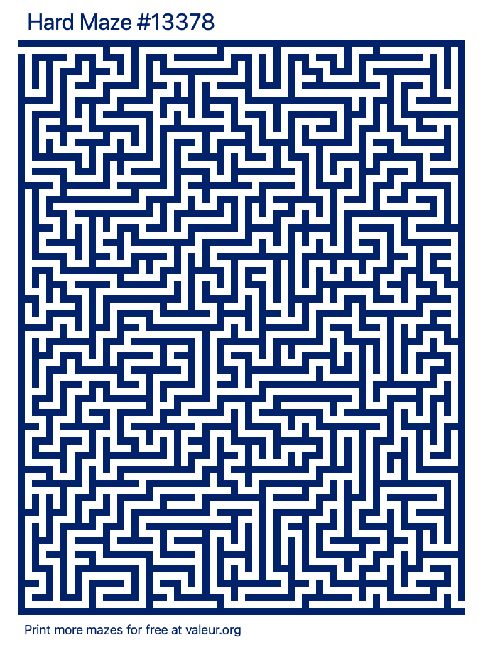 Free Printable Hard Maze number 13378