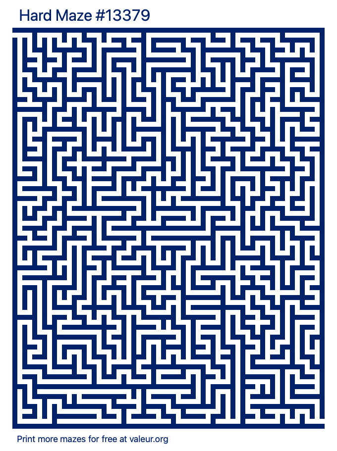 Free Printable Hard Maze number 13379