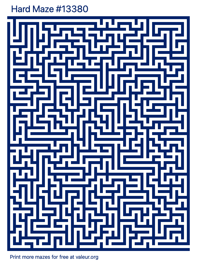 Free Printable Hard Maze number 13380