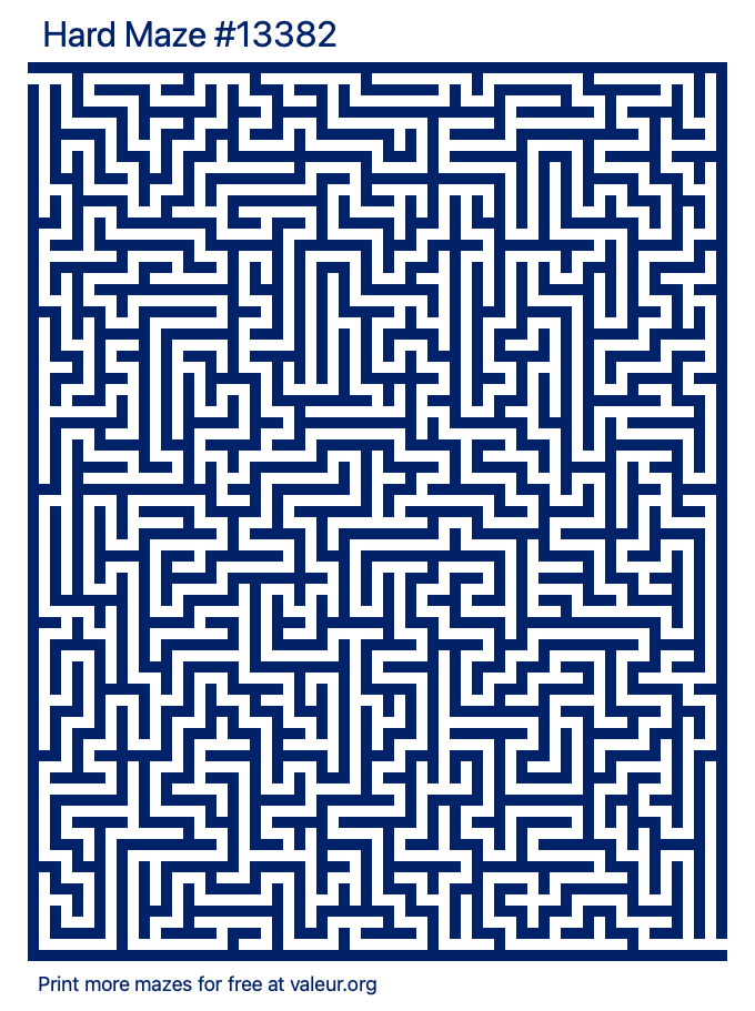 Free Printable Hard Maze number 13382