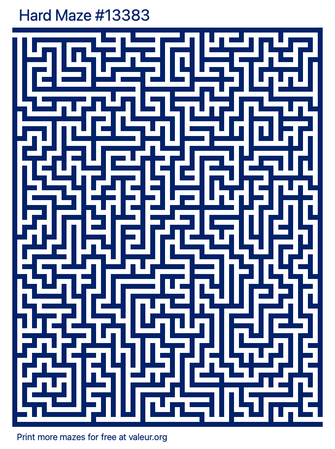Free Printable Hard Maze number 13383