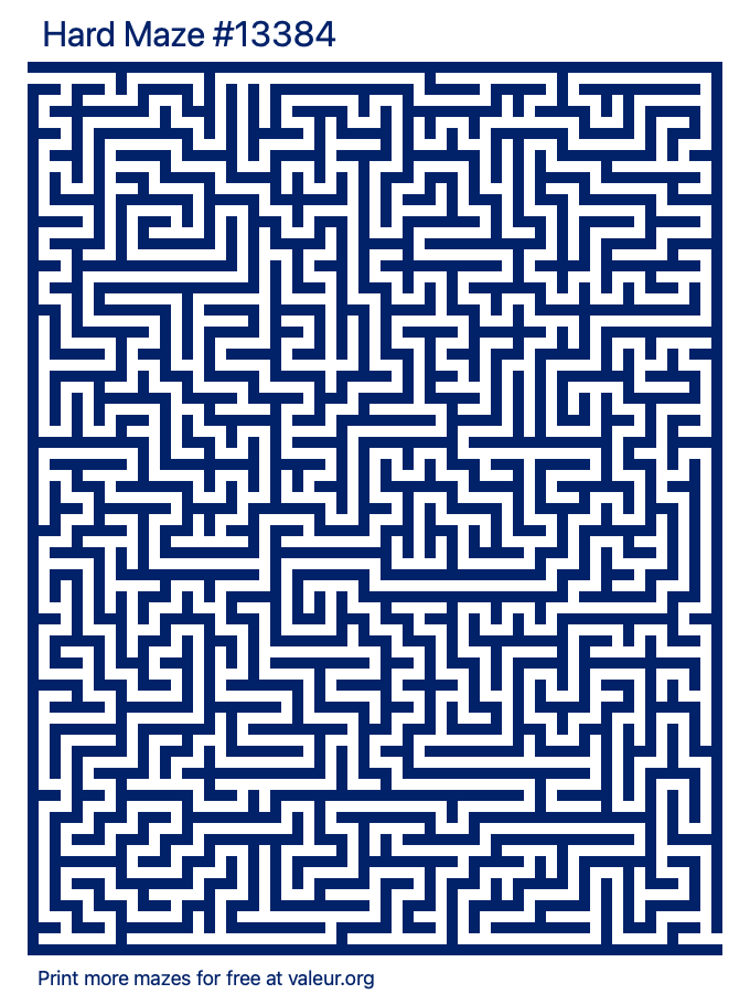 Free Printable Hard Maze number 13384