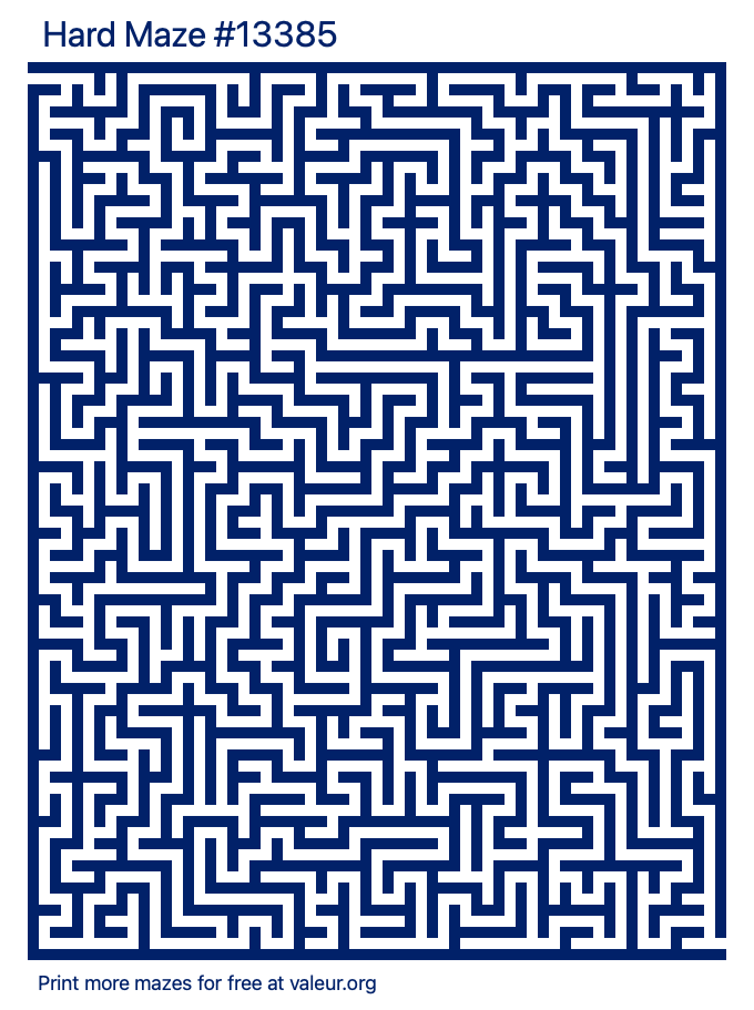 Free Printable Hard Maze number 13385