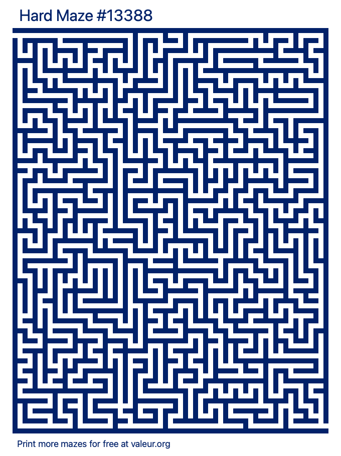 Free Printable Hard Maze number 13388