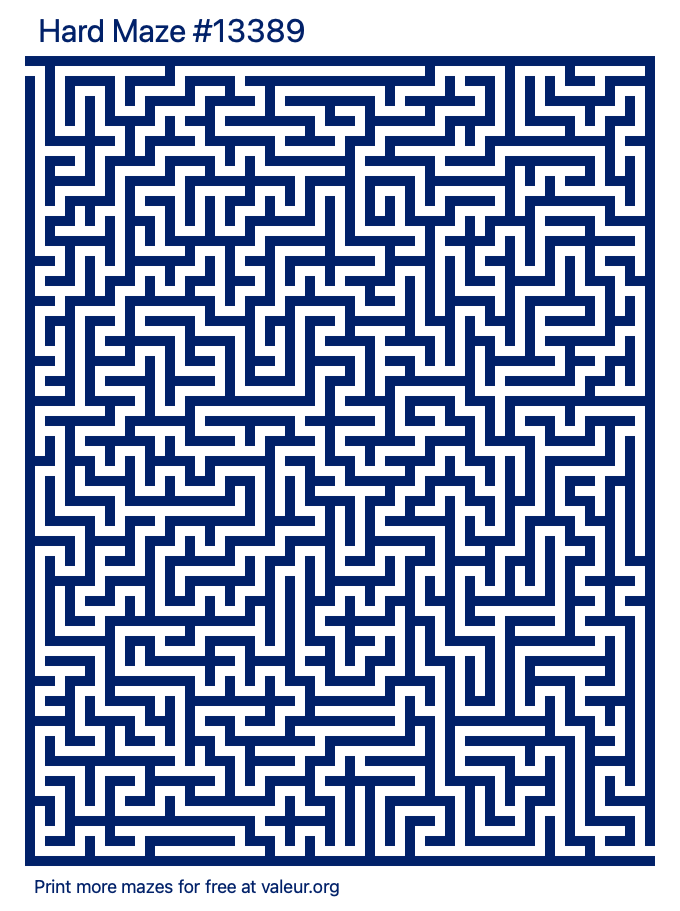Free Printable Hard Maze number 13389