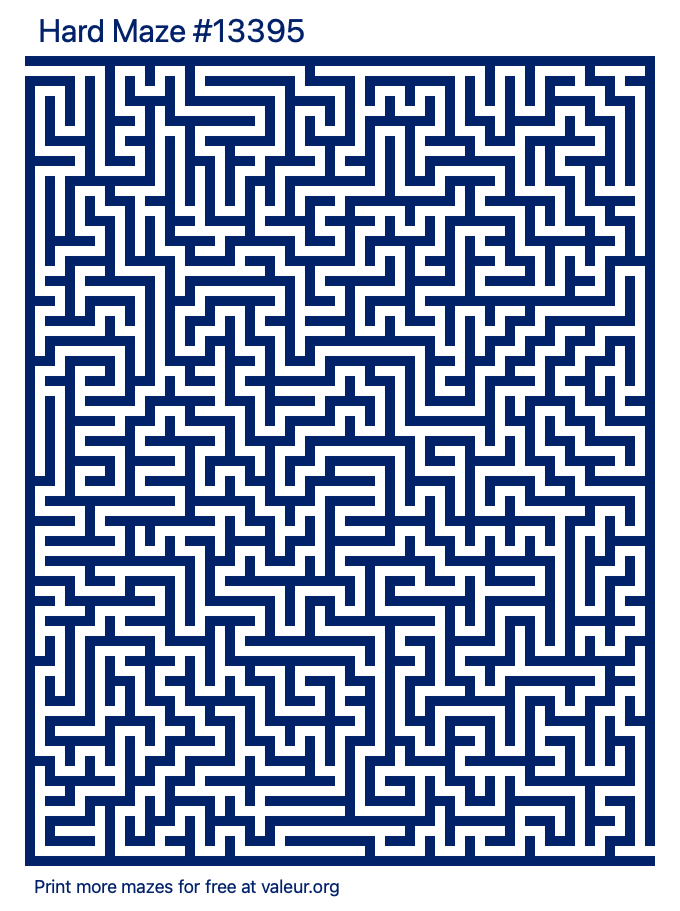 Free Printable Hard Maze number 13395