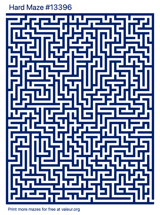 Free Printable Hard Maze number 13396