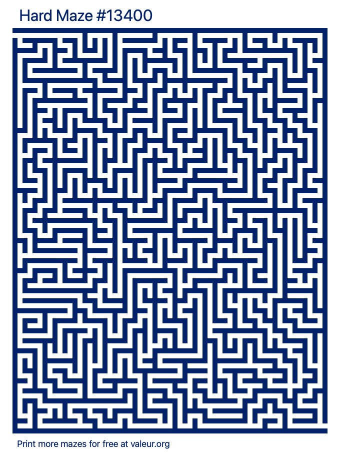 Free Printable Hard Maze number 13400