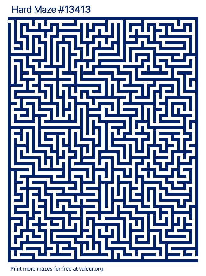 Free Printable Hard Maze number 13413