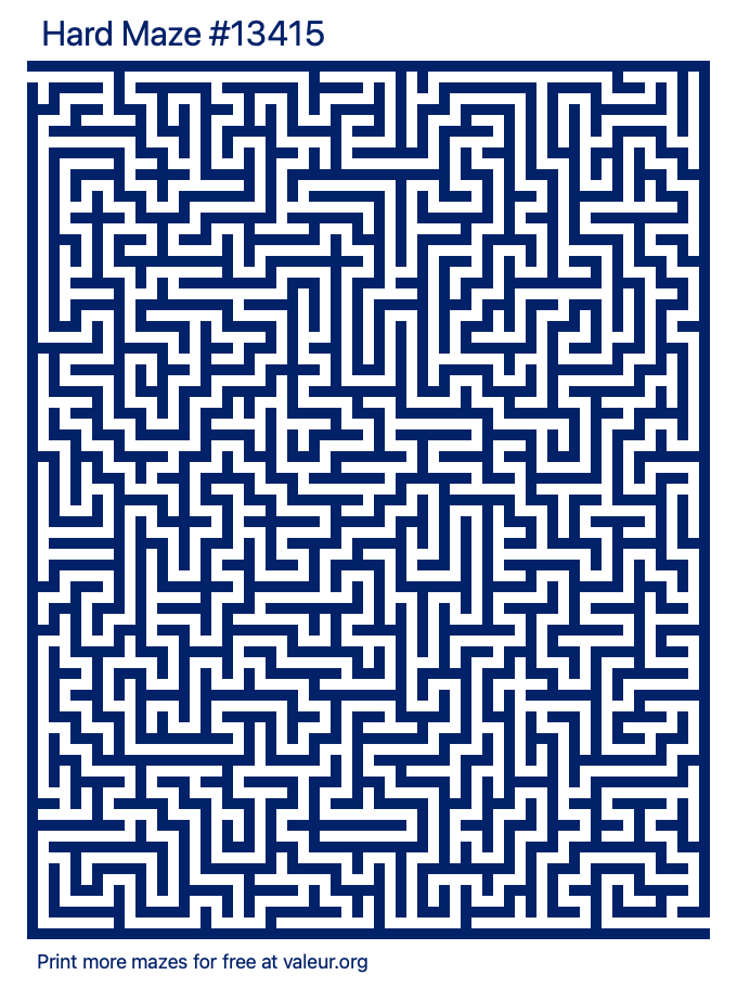 Free Printable Hard Maze number 13415