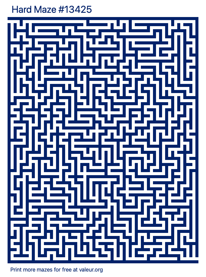 Free Printable Hard Maze number 13425