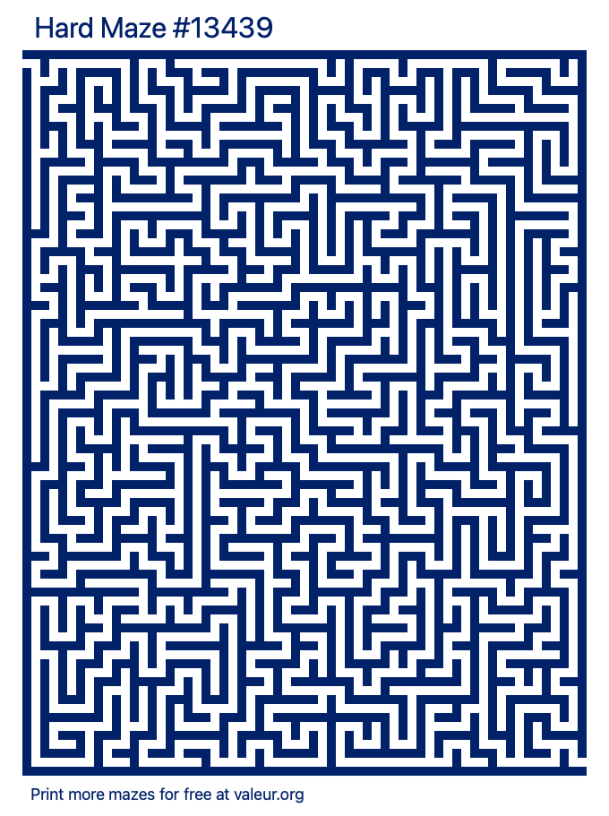 Free Printable Hard Maze number 13439