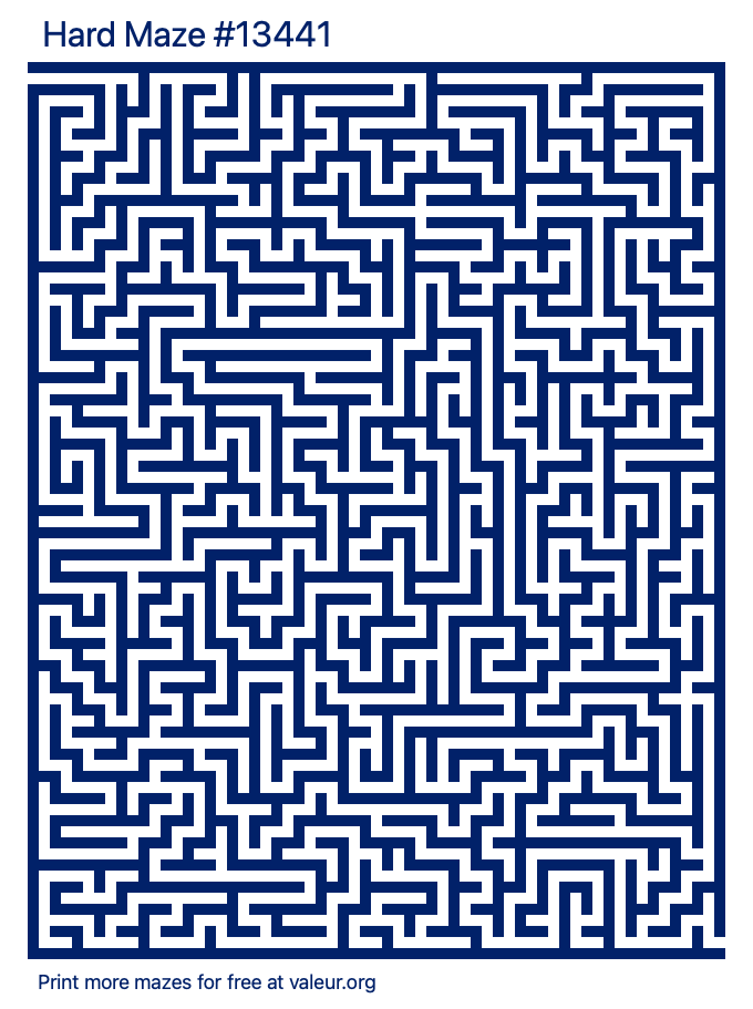 Free Printable Hard Maze number 13441