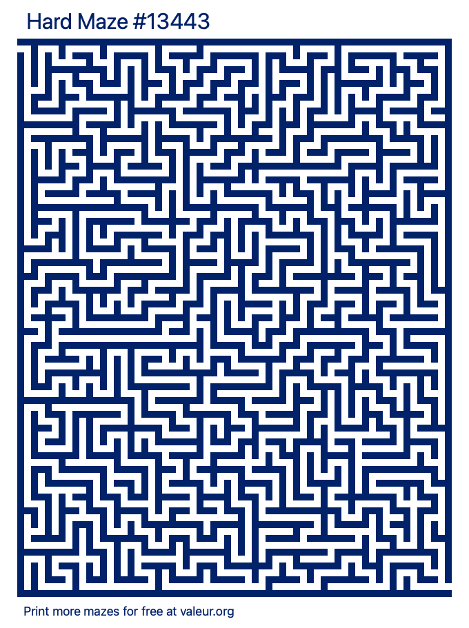 Free Printable Hard Maze number 13443