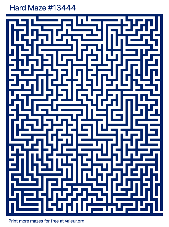 Free Printable Hard Maze number 13444