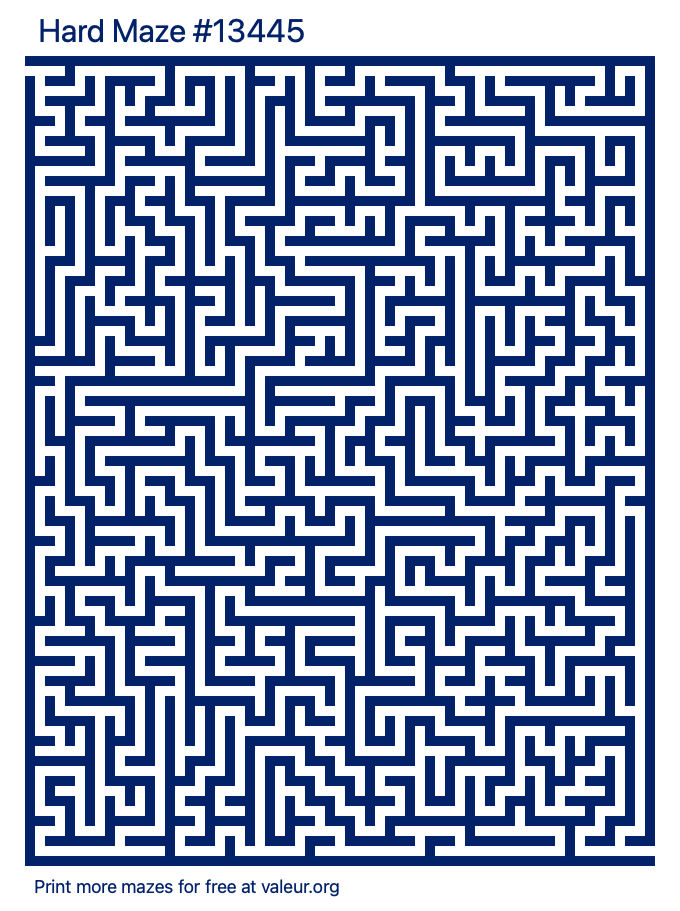 Free Printable Hard Maze number 13445