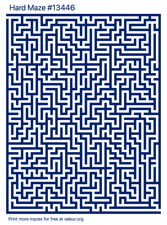 Free Printable Hard Maze number 13446