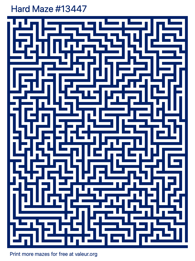 Free Printable Hard Maze number 13447