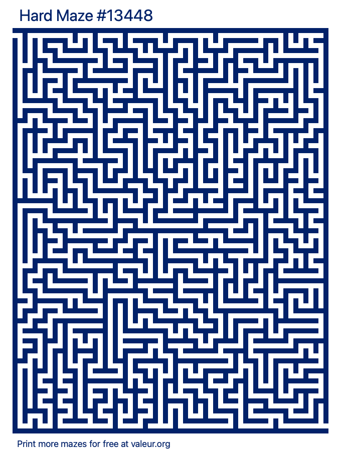 Free Printable Hard Maze number 13448