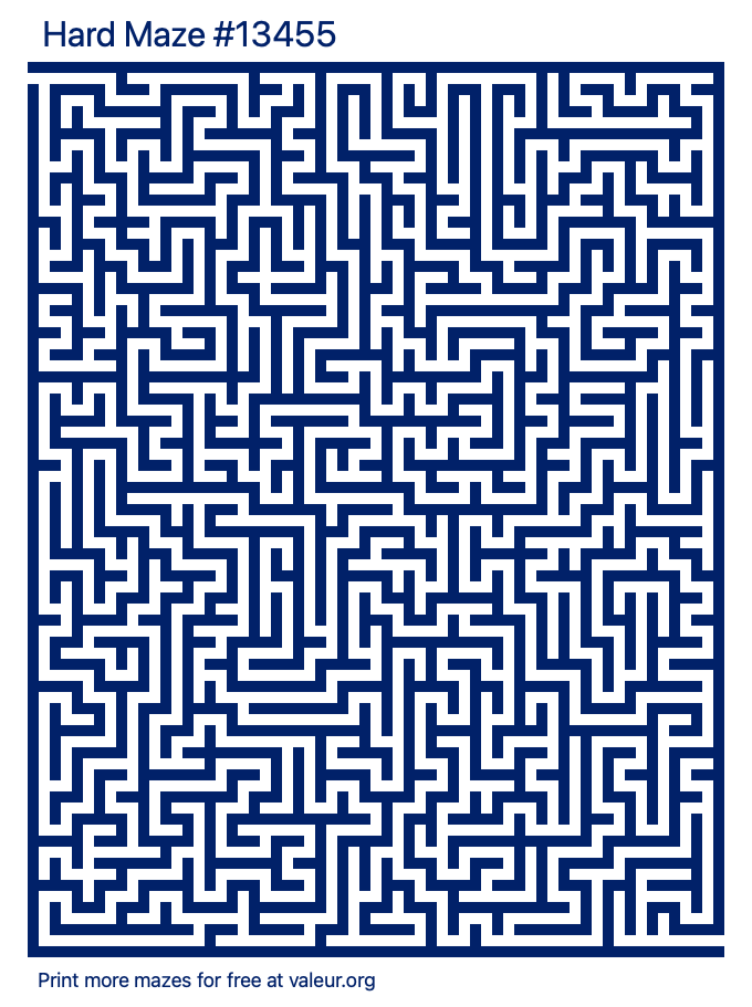 Free Printable Hard Maze number 13455