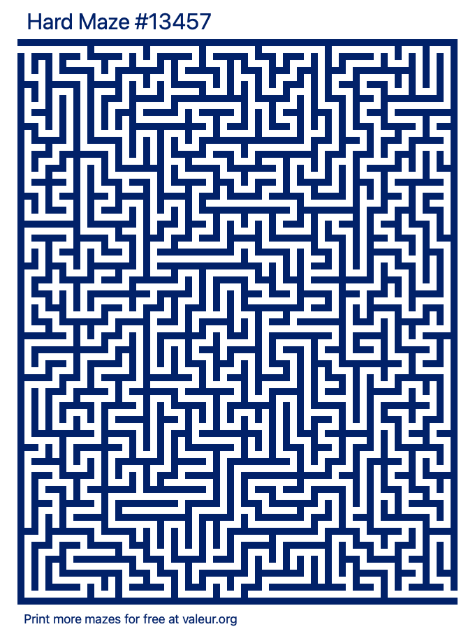 Free Printable Hard Maze number 13457