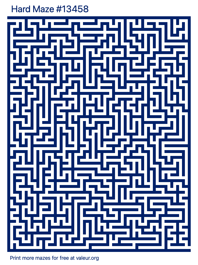 Free Printable Hard Maze number 13458