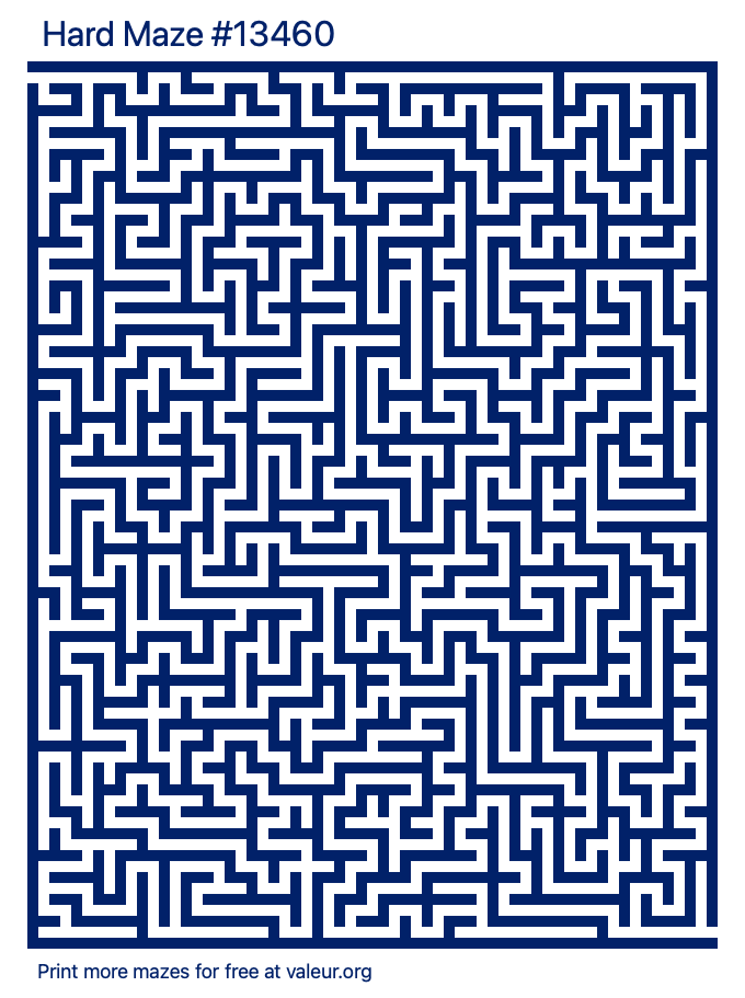 Free Printable Hard Maze number 13460