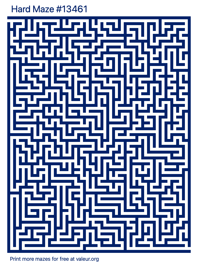 Free Printable Hard Maze number 13461