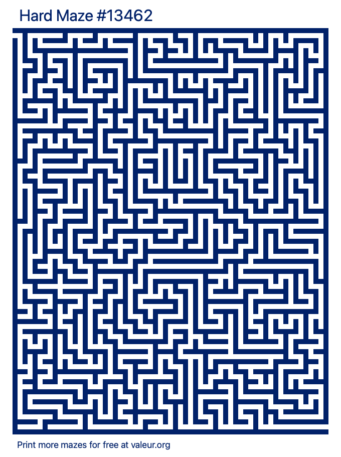 Free Printable Hard Maze number 13462