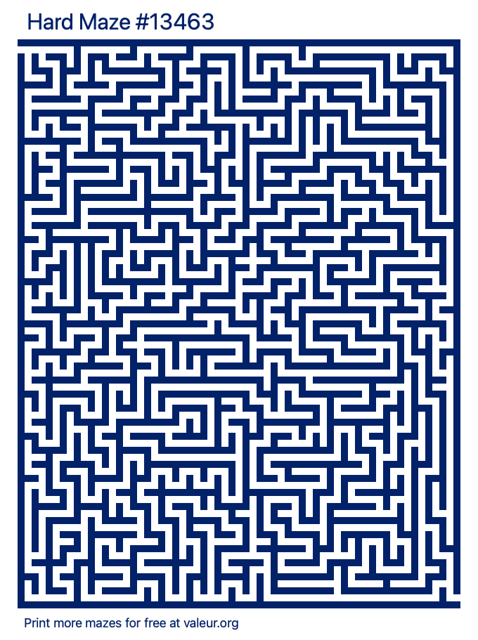 Free Printable Hard Maze number 13463