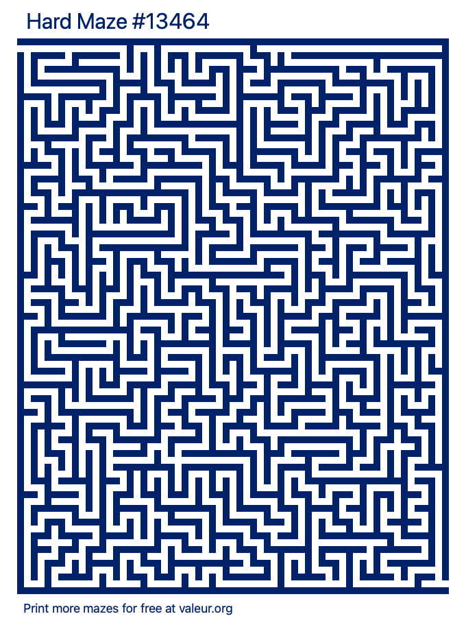 Free Printable Hard Maze number 13464