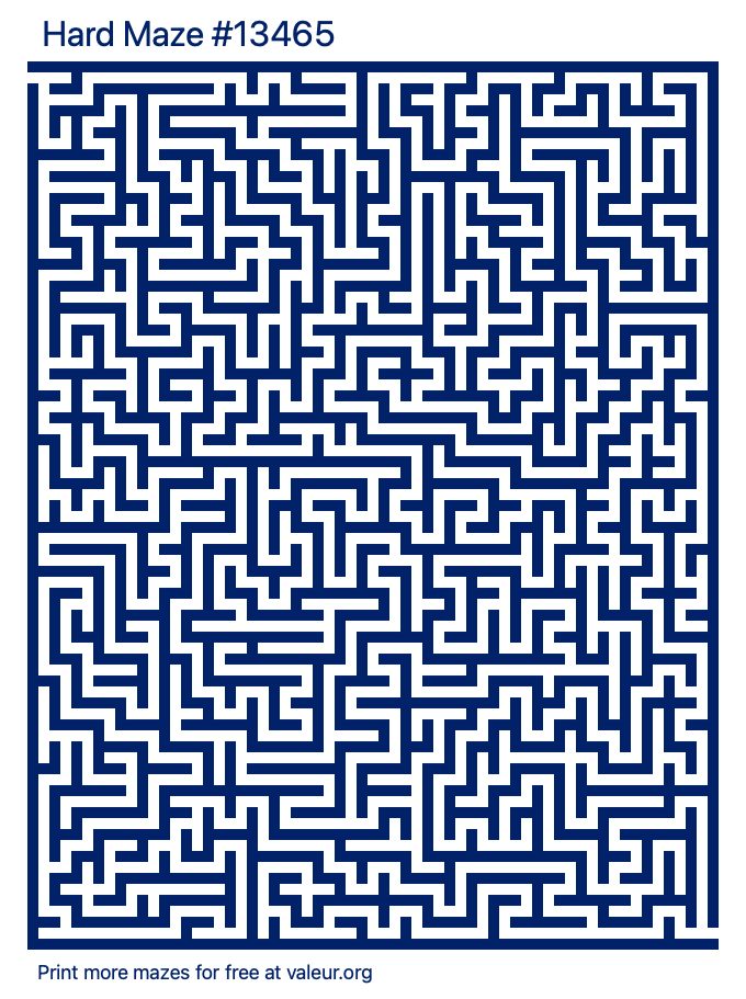 Free Printable Hard Maze number 13465