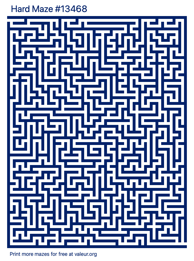 Free Printable Hard Maze number 13468