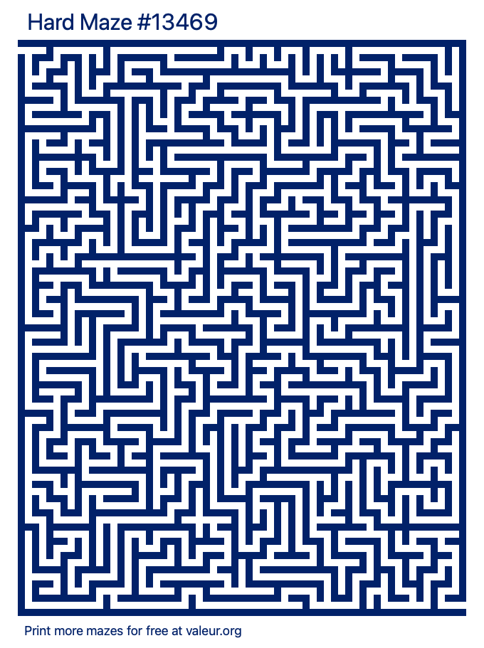 Free Printable Hard Maze number 13469