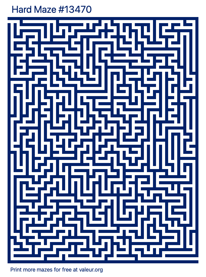 Free Printable Hard Maze number 13470