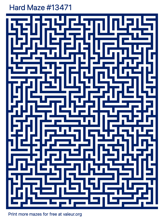 Free Printable Hard Maze number 13471