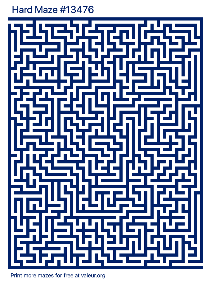 Free Printable Hard Maze number 13476