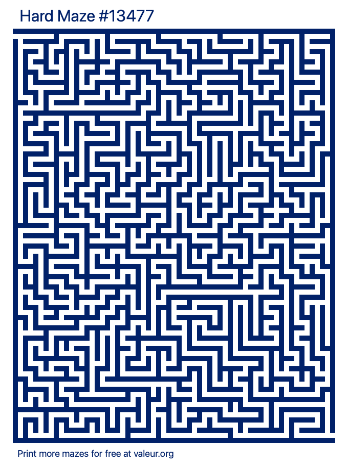 Free Printable Hard Maze number 13477