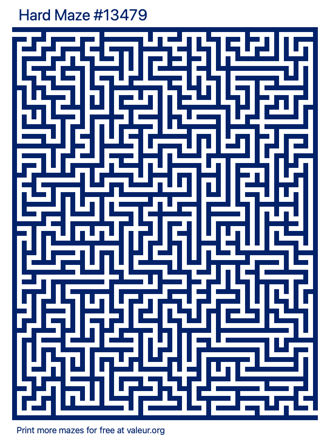 Free Printable Hard Maze number 13479