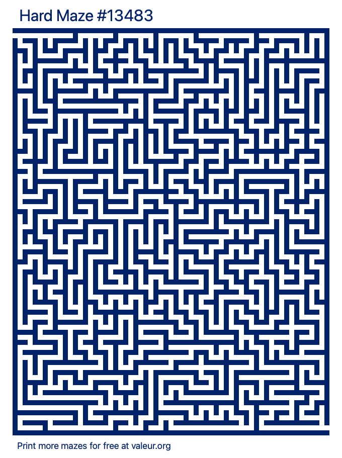 Free Printable Hard Maze number 13483