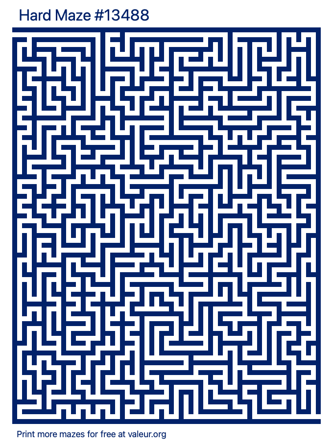 Free Printable Hard Maze number 13488