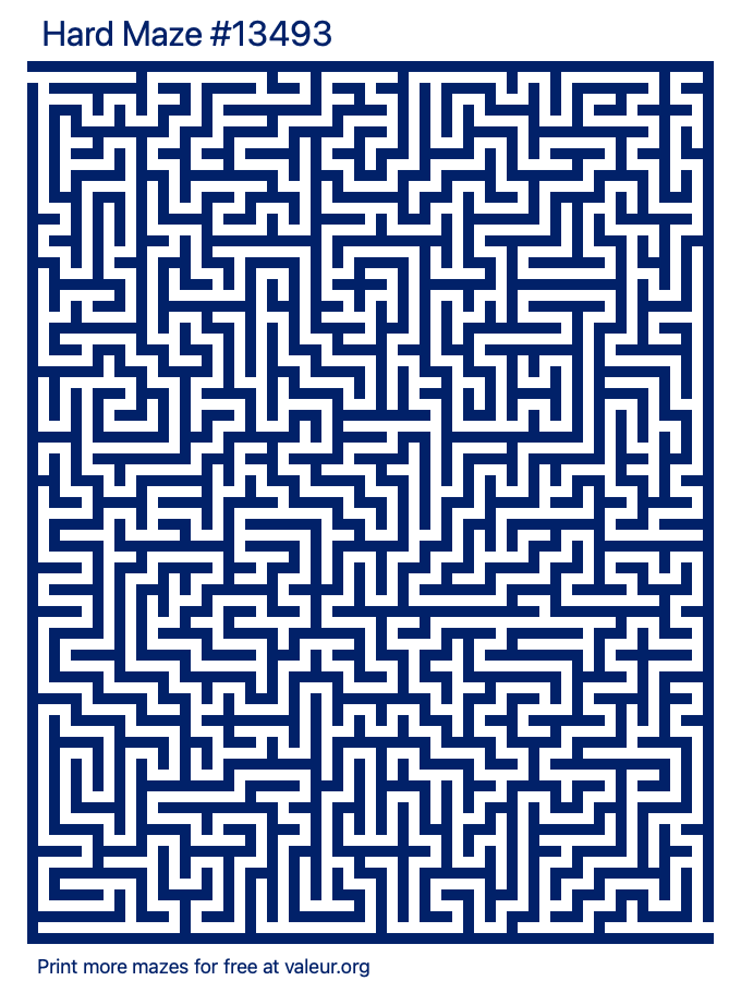 Free Printable Hard Maze number 13493