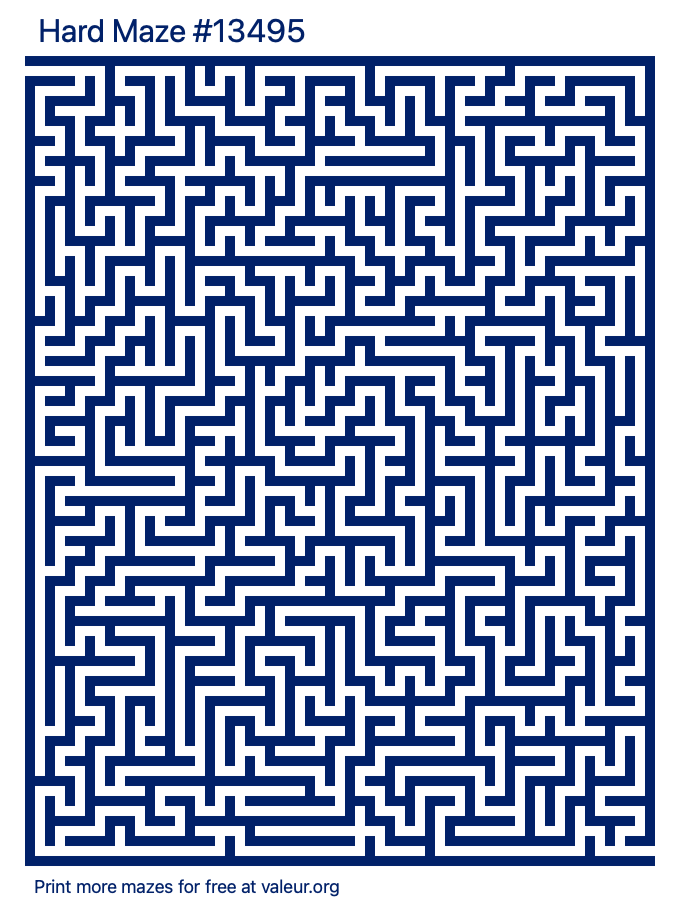 Free Printable Hard Maze number 13495