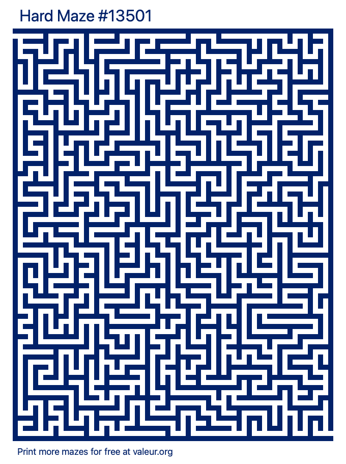 Free Printable Hard Maze number 13501