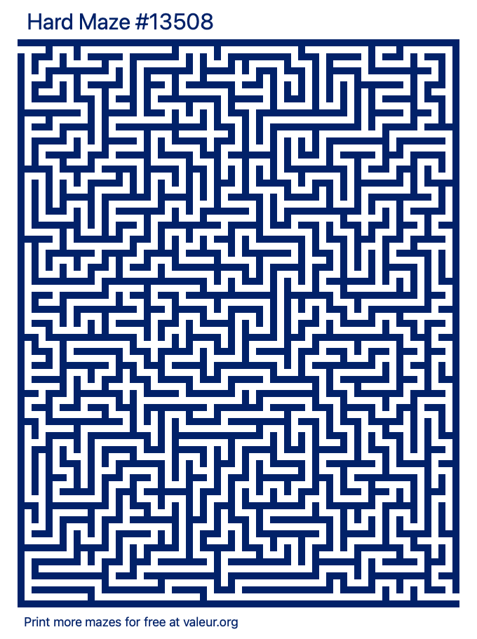 Free Printable Hard Maze number 13508